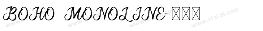 BOHO MONOLINE字体转换